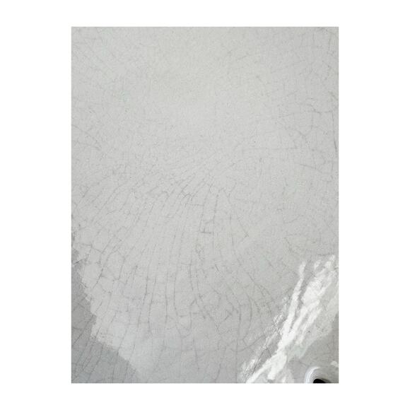 Vintage Rare Paper Windows Cream Perforated Rosebud Decorative Plate - Picture 9 of 10